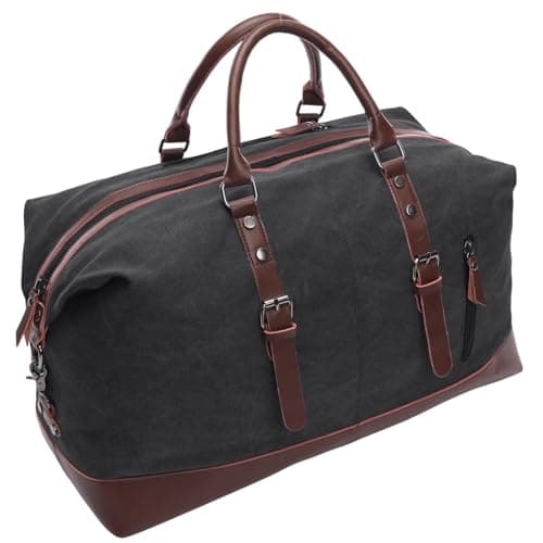 Canvas Duffle Bag 40-50L Large Capacity Travel Bag, Gym Duffle Bag Multi-Functional Shoulder, Hand, and Crossbody Carry Weekend Bag for Men and Women — view 5