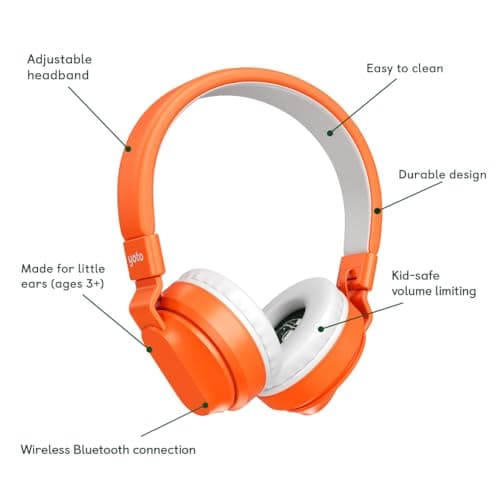 YOTO Wireless Headphones – Kids Accessories, Lightweight Comfortable Adjustable & Foldable Over-Ear Bluetooth Earphones with Travel Bag, Volume-Limiting for Safe Listening — view 2
