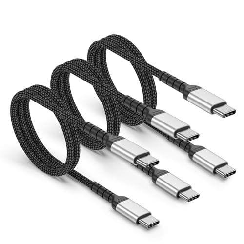 ADILIFT USB C to USB C 0.5m Cables 3Pack, 60W PD Fast Charging Cord for Car
