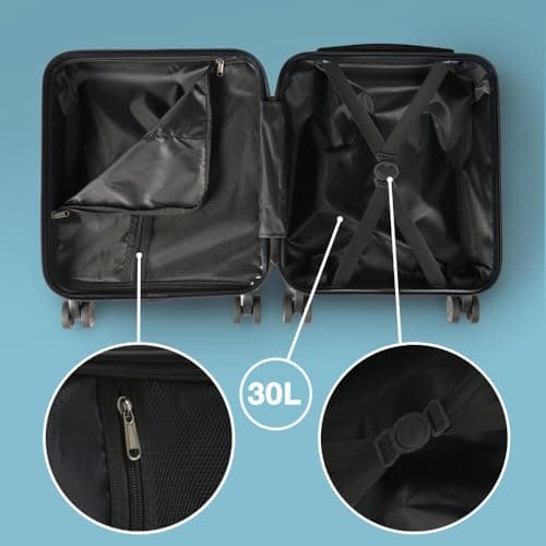 CabinMax Underseat Cabin Suitcase, Easyjet Cabin Bag 45x36x20 Hand Luggage — view 5