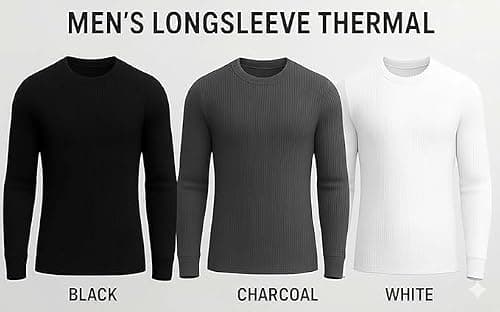 SARIMON Mens Thermal Underwear Vests Long Sleeve Tops, Thermal T-Shirt Warm Size (Medium- White) — view 4