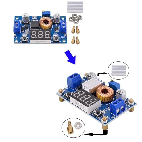 RUNCCI-YUN DC-DC 5A Buck Converter 4-38V to 1.25-36V Step-Down Voltage Regulator High Power Module with LED Display — view 2