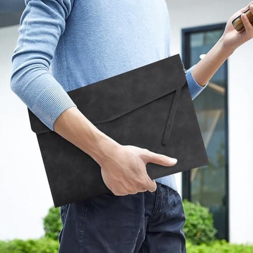 OFFCUP Envelope Documents, A4 Leather File Folder, Portable PU Document Bag — view 6