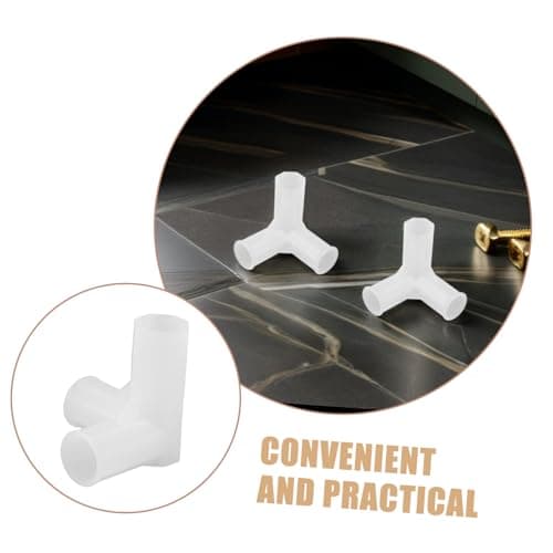 YUYUETIME 10pcs Sturdy Shoe Rack Connector with Closet Rod Tee Joint, 3-way Plastic Wardrobe Connection for Canvas Wardrobe and Dryer, Universal Compatibility with Sturdy Support, for Home — view 6
