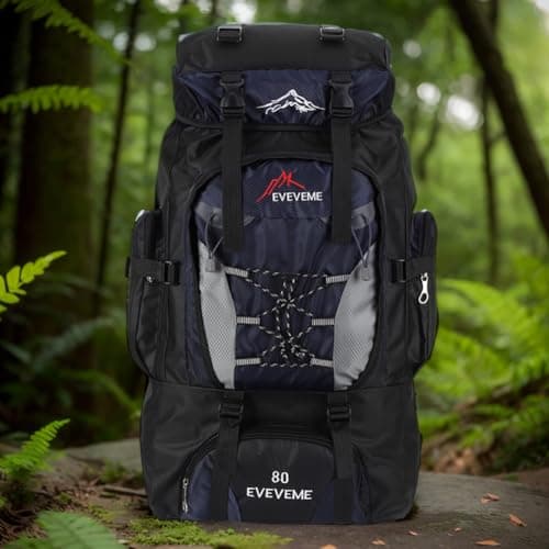 HTU 80L Mountaineering Backpack Large Capacity Climbing Backpack Adjustable Strap Mountain Climbing Rucksack for Outdoor Sports — view 2
