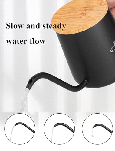 MERMOO YILAN Pour Over Coffee Kettle with Wooden Lid 350ml Coffee Maker — view 4