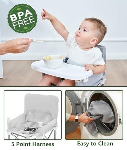 Cartlant Foldable Baby Camping High Chair Portable Travel Toddler Seat — view 5