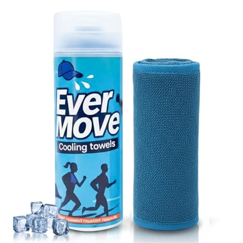 Ever Move Instant Cooling Towel - 100 x 30 cm Lightweight Cooling Towels for Neck, 100% Polyester Reusable Cold Effect Towel for Hot Weather, Workout, Travel & Outdoor Training - (Blue)