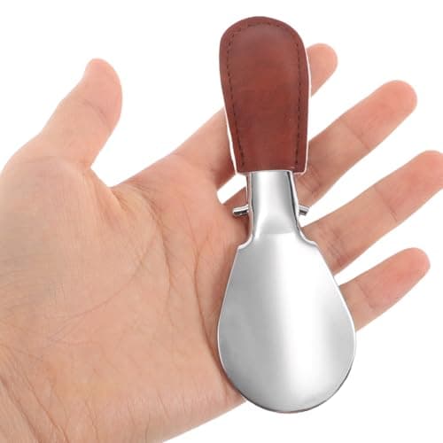 Foldable Stainless Steel Shoe Horn with PU Cover for Adults — view 4