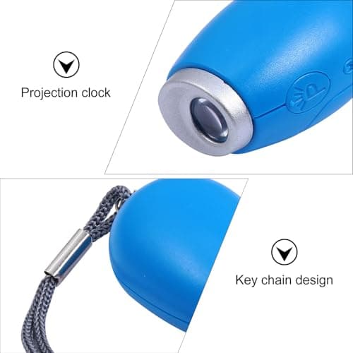 TOKIDNY Mini Projection Clock Portable LED Time Projector in Blue Plastic — view 4