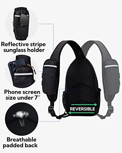 Waterfly Sling Backpack with Phone Pocket, Crossbody Bag for Men Women — view 6