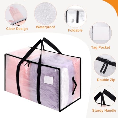 Dntorx 8 Pack 105L Moving Bags Heavy Duty Storage Bag Dorm Moving Essential — view 6
