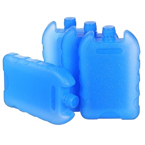 Sewroro 4 Pack Reusable Ice Packs for Air Cooling Fan, Portable Freezer Blocks for Cooler And Lunch Boxes, Camping, Picnics, Travel, Outdoor Use, 5. 5x3. 54x0. 98 Inches