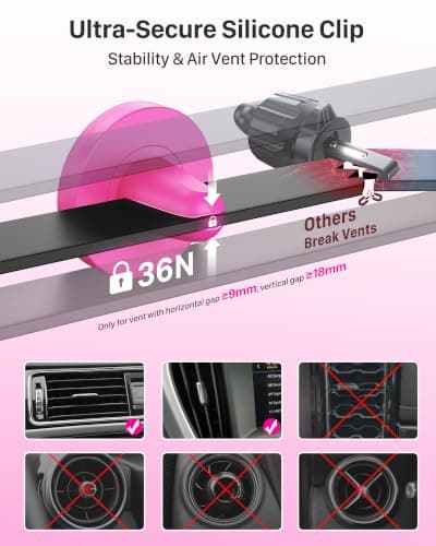 YOSH Magnetic Phone Holder for Car Air Vent, Phone Magnet, Car Accessories — view 4