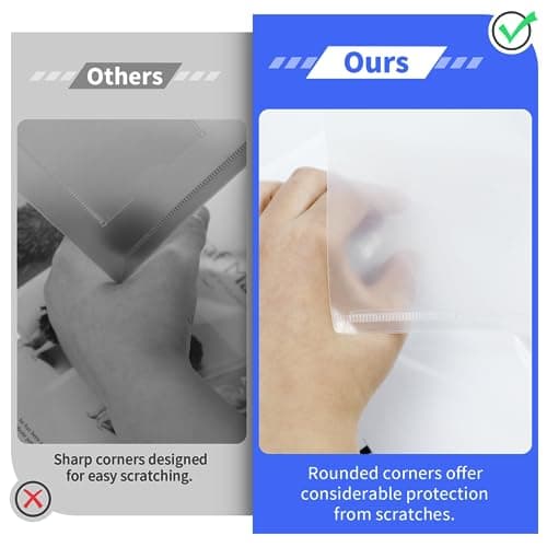 Smarpau A4 Plastic Wallets 10 Pack, Clear File Folders with Button Closure — view 4