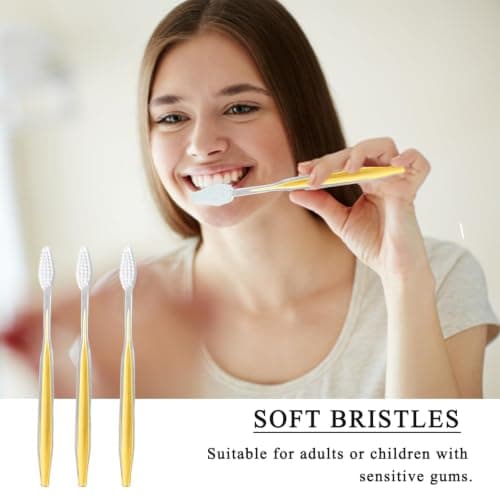 Disposable Toothbrushes Multipack, 50 Pack Toothbrush Multipack Set, Yellow — view 3