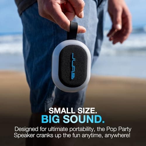 JLab Pop Party Ultra-Portable Small Bluetooth Speaker, Mulberry — view 6
