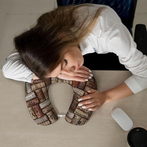 Wine Cork Memory Foam Travel Pillow Removable Case Sleeping Rest Cushion — view 6