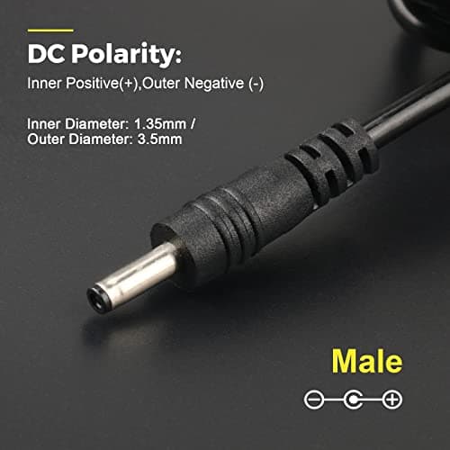15V 1A Power Adapter Supply 1000mA 3.5mm x 1.35mm UK Plug 1.0A for Peak 450A 500A 600A 800A 1000A Peak Portable Car Jump Starter Charger Compatible with Booster Battery and DBPower DJS50 Adaptor — view 3