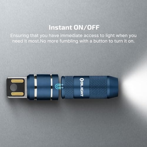 OLIGHT imini 2 Keychain Rechargeable Small EDC Torch, Midnight Blue — view 3