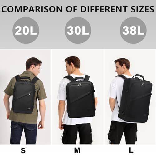Kono Ryanair Cabin Bags 40x20x25 Underseat Travel Bag Carry On Backpack Hand Luggage Bag Laptop Backpack Cabin Size（20L, Navy） — view 3