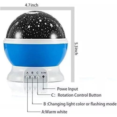 VORACIS Rotating Galaxy Star Projector Night Light for Kids Bedroom, 360° Star Sky & Moon LED Lamp, 8 Colour Light Modes, USB & Battery Powered, Portable Nursery Bedside Sleep Light, Pink — view 4