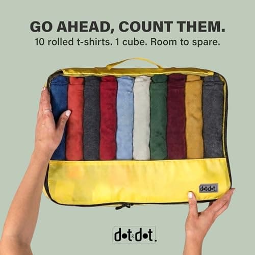 Travel Packing Cubes (Large 5pc - Red/Yellow/Green/Blue/Purple) — view 6
