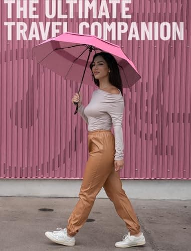 Repel Windproof Travel Umbrella - Compact & Withstands Winds up to 100MPH, Strongest Premium Auto Folding Umbrella for Rain and Sun - Durable, Light & Portable for Women & Men, Fits Backpack & Cars — view 6
