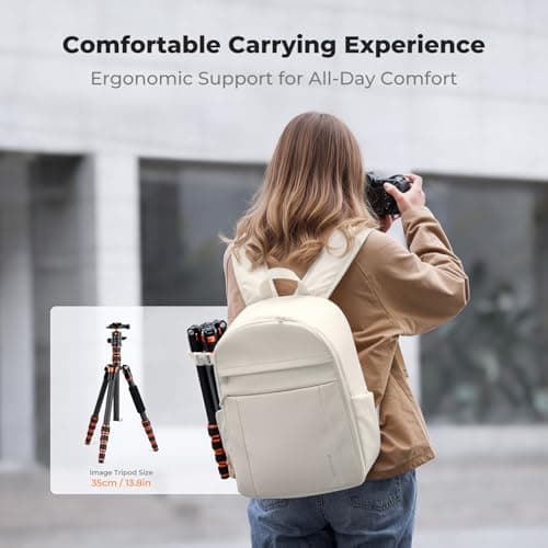K&F CONCEPT Camera Backpacks for Photographers Travel Bag for Tripod Camera Lence Accessory with Laptop Compartment and Rain Cover — view 6