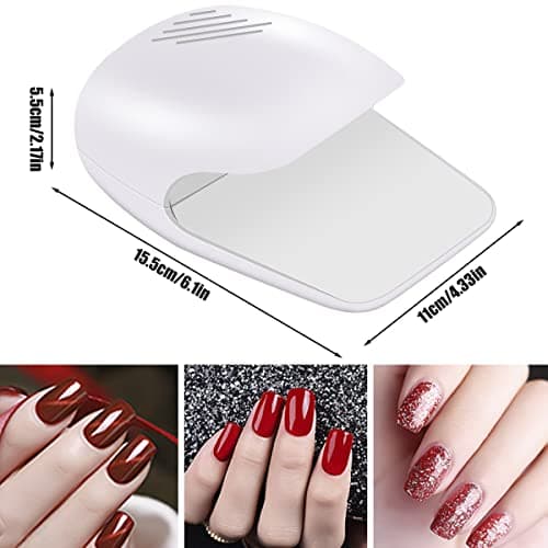 Nail Dryer for Regular Nail Polish with Fan, Battery Operated Polish Machine, Quick-Drying Safe Tools for Women Kids, Christmas Gifts — view 4