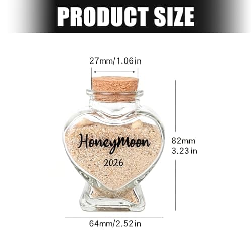 2026 Honeymoon Sand Keepsakes Jar with Heart Shape — view 3