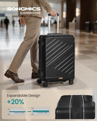 SONGMICS Hard Shell Suitcase, ABS Luggage Trolley with TSA Lock, 24 Inch — view 2