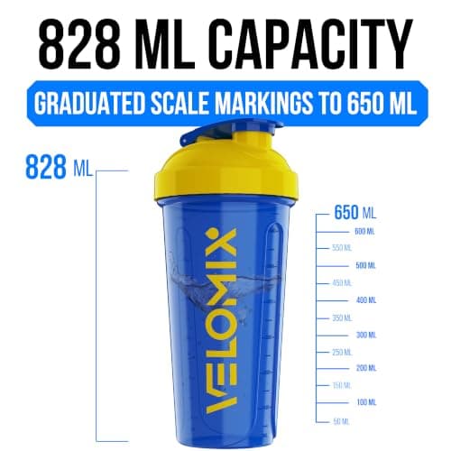 VELOMIX 2 Pack 828ml Protein Shaker Bottle, Stand Strong Pack — view 4