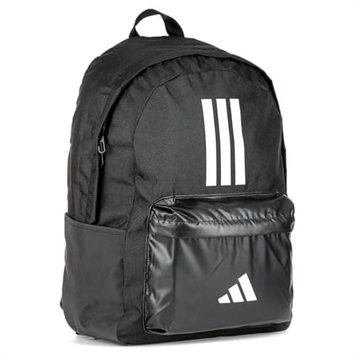 adidas Unisex Classic Three Stripes Back To School Backpack, Black/White, One Size — view 2
