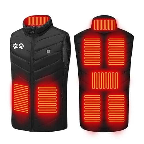YBEBEWE Bodywarmer Unisex USB Electric Heating Jacket with 3 Temperature Settings Adjustable Size and 8 Heating Zones Washable Winter Warm Vest Coats Suitable for Fishing and Skiing Unisex