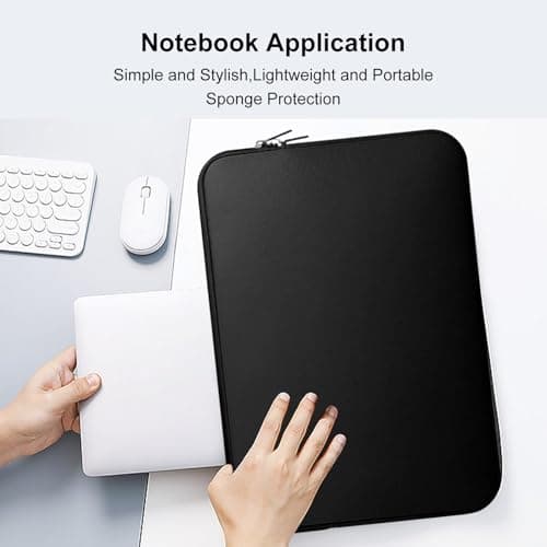 12 Inch Laptop Sleeve Water Resistant Soft Lining Protective Case Zipper Compatible Computer Carrying Bag — view 3