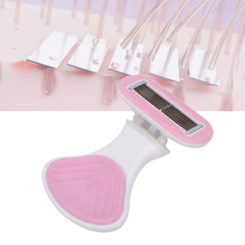 Maqulae Women Travel Mini Shaving Kit, 6 Layer Cutters Portable Travel Shaving Kit with Foldable Non Slip Handle 3 Refills, for Smooth Hair Removal (Pink) — view 6
