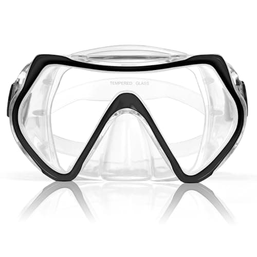 AOOSA Snorkel Mask, Men Women Tempered Glass Diving Mask