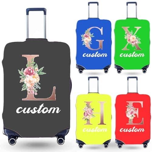 Personalised Suitcase Cover |Custom Luggage Cover with Photo/Text/Logo