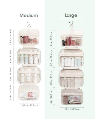 Narwey Large Hanging Travel Toiletry Bag for Women, Wash Bag for Toiletries — view 4