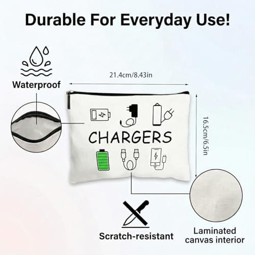 Autotide Travel Cable Organizer Bag, Charger Bag for Electronics Accessories, Portable Tech Pouch for Chargers, Cords, Power Bank, Compact Gadget Storage for Business Trip, Flight, Daily Use — view 2