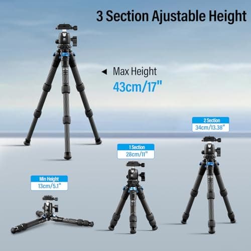 SIRUI Carbon fibre Tripod for Camera, with 360° Ball Head, AM-223+B-00K — view 3