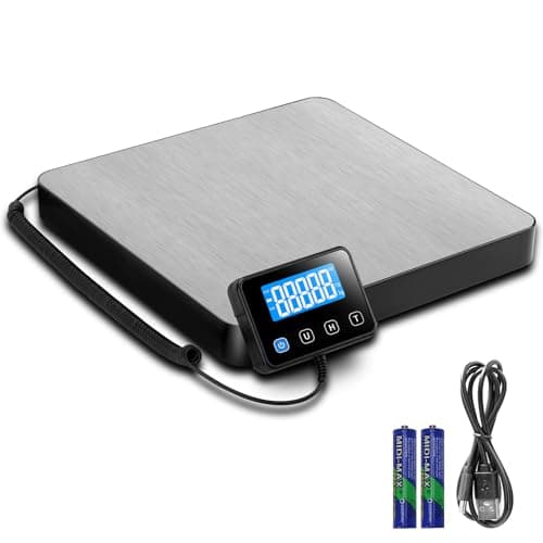 Drcowu Digital Postal Scales 200kg, Parcel Scale with Hold & Tare Function