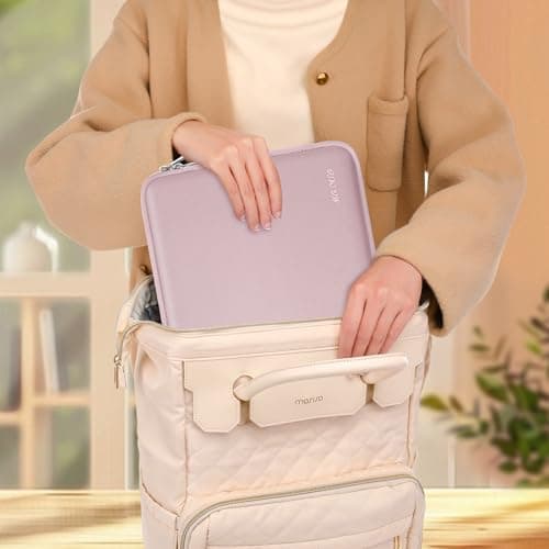 MOSISO 13 inch Laptop Case Neoprene Sleeve with Small Bag,Baby Pink — view 6