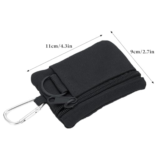 Fbinys Credit Card Holder for Women Small Zip Pocket, black, Siehe Beschreibung, See description — view 5