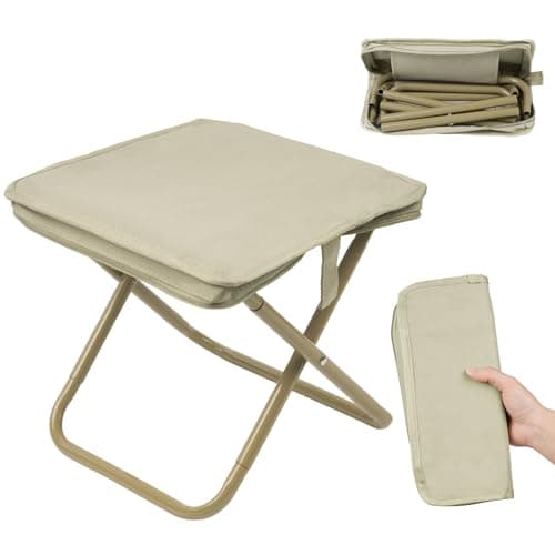 OFFCUP Folding Stool, Mini Outdoor Camping Stool with Zippered Carrying Bag