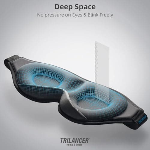 Trilancer Blackout Sleep Mask, 3D Eye Mask for Sleeping, Men & Women — view 4