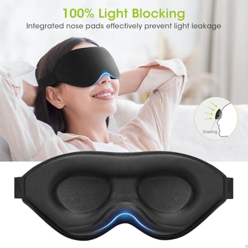 100% Blackout Sleep Mask for Women Men-Laitver Eye Mask for Side Sleeper — view 2