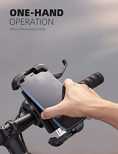 Lamicall Mobile Phone Holder Bicycle, Mobile Phone Holder Motorcycle - Universal 360° Bicycle Holder for iPhone 17 16 15 14 Pro Max Plus Air, 13 12 Pro Max Mini, 11, Xs Max, XR, X, 8, Samsung S25 — view 3