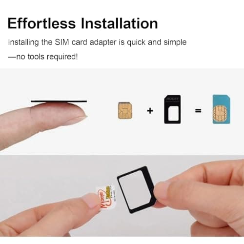 3-in-1 SIM Card Adapter Kit, Sim Adapter Set, SIM Tool kit,4 Pcs (Black) ﻿ — view 4